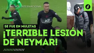 TERRIBLE LESIÓN DE NEYMAR en el PSG 3-1 Saint Etienne | Se fue en MULETAS | #shorts