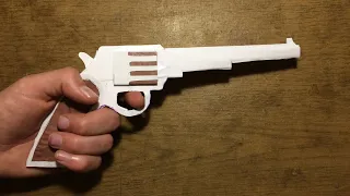 Как сделать револьвер из бумаги. Оружие из бумаги. How to make a Paper Revolver. Paper Weapon.