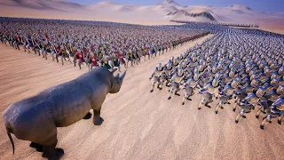 How many Rhinos to defeat 15,000 Medieval Army ?  | Ultimate Epic Battle Simulator | UEBS