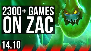 ZAC vs GRAGAS (TOP) | Rank 1 Zac, 5/1/6, 2300+ games, Rank 13 | BR Challenger | 14.10