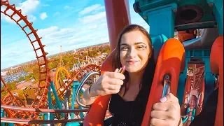 Doing my Makeup on a Rollercoaster! Extreme Makeup Challenge | CloeCouture