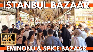 ISTANBUL BAZAAR EMINONU & SPICE BAZAAR 16 SEPTEMBER WALKING TOUR | 4K UHD 60FPS