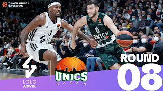 ASVEL edges UNICS for 3rd straight win! | Round 8, Highlights | Turkish Airlines EuroLeague