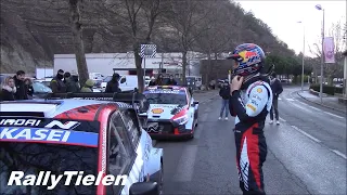 WRC Rallye Monte-Carlo 2024   Before Start of Stage - Drivers Put Helmet On - Tyre warming - Full HD
