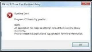 حل مشكلة Microsoft visual c++ runtime library error وحل مشكلة توقف تطبيق الكريستال ريبورت