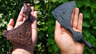 РЕСТАВРАЦИЯ ДРЕВНЕГО ТОПОРА! RESTORATION OF AN ANCIENT AXE