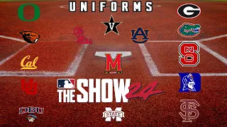 MLB The Show 24 | NL Teams Uniform Walk-through | College Rosters