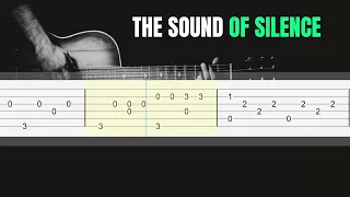 The Sound Of Silence - Simon & Garfunkel - Fingerstyle Guitar Tutorial Cover TAB