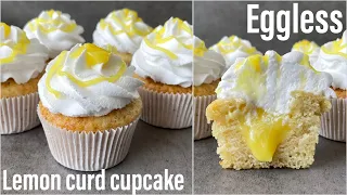 EGGLESS Lemon Cupcakes |  LEMON CURD CUPCAKES | Eggless Lemon Curd Recipe | Best Bites