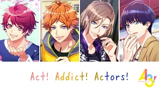 【A3!オープニング】A3ders!「Act! Addict! Actors!」パート分け歌詞(日本語&ローマ字)付