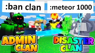 ADMIN CLAN vs DISASTER CLAN in Roblox BedWars...