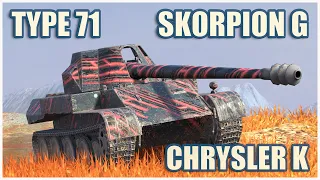 Skorpion G, Chrysler K & Type 71 • WoT Blitz Gameplay