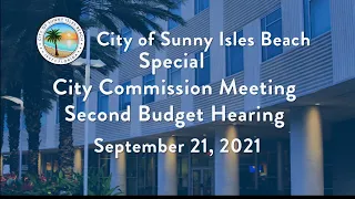 September 21, 2021 Second Budget Hearing