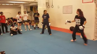 IPFT side movement at attack on kicks with Luisa Gullotti