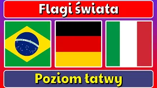 Flagi świata - Test Wyboru #1 Poziom Łatwy - Quiz PL