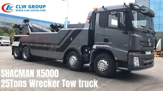 SHACMAN X3000 8x4 550HP 25 Tons 25MT Wrecker Towing Truck for Recovery Big Breakdown Truck