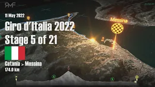 Giro d'Italia 2022 - Stage / Tappa 5 (Catania - Messina) - Route / Parcours / Animation / Profile