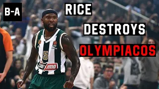 Rice DESTROYS Olympiacos with 41 POINTS! | Panathinaikos - Olympiacos 99-93 | 06.12.2019