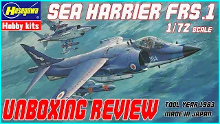 HASEGAWA 1/72 BAe SEA HARRIER FRS.1 UNBOXING REVIEW