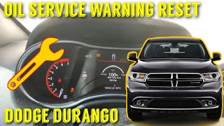 How to Reset Oil Life Warning Dodge Durango