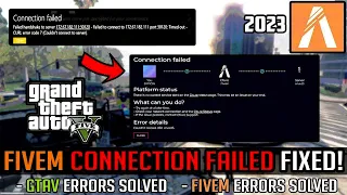 FiveM(GTA V) Connection Error Failed | Time Out | FiveM Crashing Fix (2023)