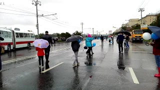 Парад автобусов. День Московского транспорта.