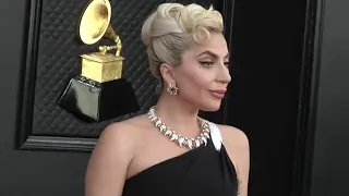 Lady Gaga  arrives at the 64 th  Annual  GRAMMY  Awards  red carpet