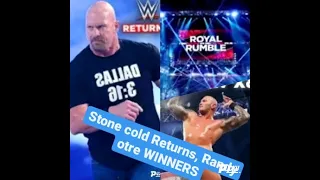 STONE Cold RETURNS ! ENTRY  30 Men ROYAL RUMBLE  2022 RANDY Orton 3x Royal Rumble Winnee