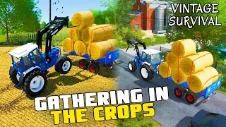 GATHERING IN THE CROPS. IS THE END NEAR? | Vintage Survival | Farming Simulator 22 - Episode 38