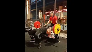 WEIGHTED CALISTHENICS ATHLETE TRIES BENCH PRESS