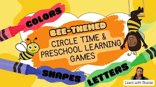Bee-Themed Circle Time and Preschool Learning Games | Learn colors, letters, and shapes