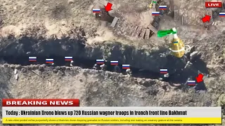 Today ! Ukrainian troops siege and destroy 720 Russian wagner troops in trench Bakhmut