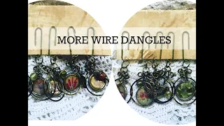 MORE WIRE WORK DANGLES.  Junk journal Embellishments.