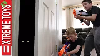 Mystery Creature Attack! Ethan Vs. Cole Animal Nerf Battle.