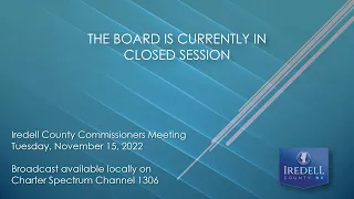 BOARD OF COMMISSIONERS - PRE MEETING - Nov 15 2022