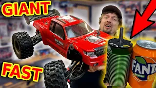 GiANT rc car SPEED MODS (to the moon!!!)