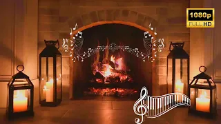 🔥Feu de cheminée qui crépite avec une très belle musique de piano relaxante🔥🔥🔥#relaxingmusic#fire