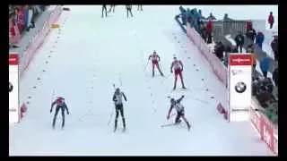 Schempp, Maillet, Slesingr. Crazy finish (18.01.2015)