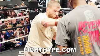 CALEB PLANT TRAINING FOR DAVID BENAVIDEZ FIRST LOOK; SHOWS NEW BAD BLOOD KO COMBO POWER