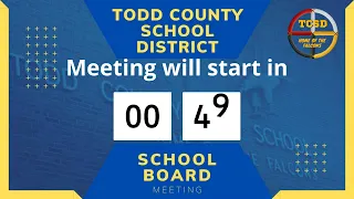 TCSD Regular School Board Meeting Sept. 26th, 2022 @5:30 pm