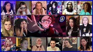 Demon Slayer Season 2 Episode 16 Girls Reaction Mashup | Entertainment District Arc Ep 9