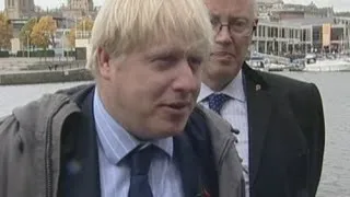 Boris Johnson calls hecklers 'lefty t***ers' during visit to Bristol