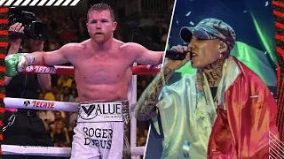 Santa Fe Klan y Canelo Álvarez Impresionante Entrada Por mi México desde las Vegas