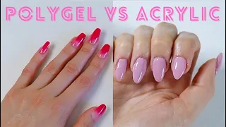 Polygel VS Acrylic Nails Done At Home!