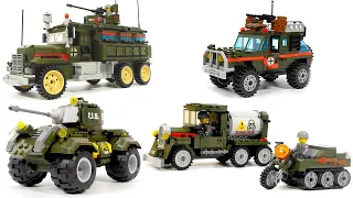 How to Build 4 Military LEGO trucks and planes