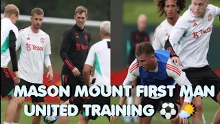 Mason Mount First Manchester United Training At Carrington | Lisandro Martinez | Van De Beek