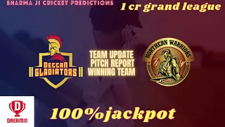 Abu Dhabi t10 league prediction | Deccan gladiators Vs northern warriors| dream 11 team update