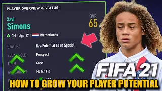 HOW TO GROW YOUR PLAYER POTENTIAL IN CAREER MODE - FIFA 21