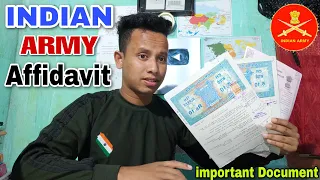 Indian Army Affidavit कैसे निकालना है? indian Army importent Document.