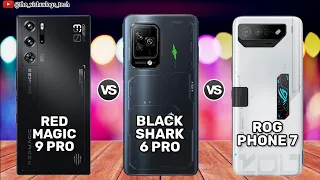 REDMAGIC 9 Pro vs ROG Phone 7 vs BLACK SHARK 6 Pro || Price | Full Comparison Video⚡Which is Better?